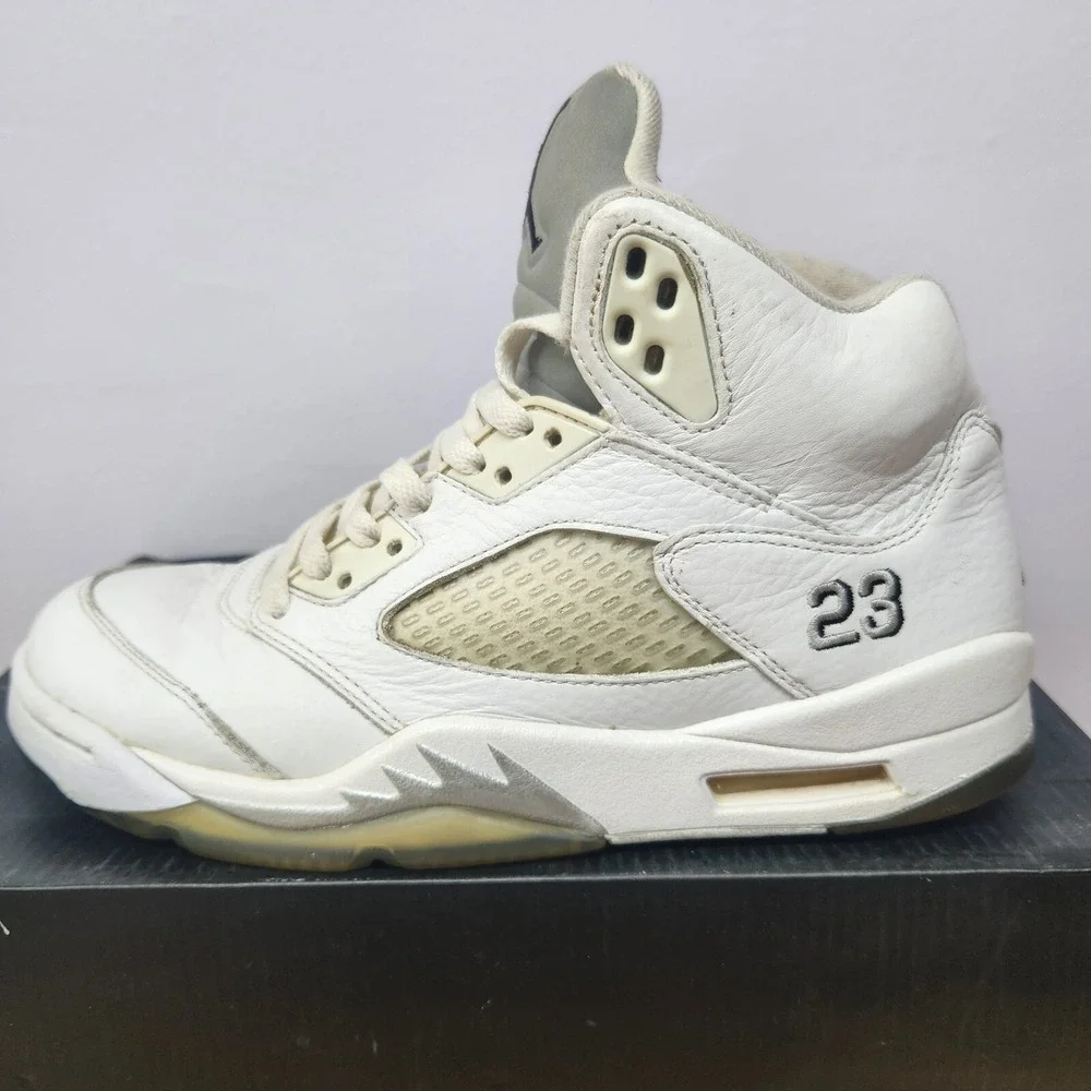 Nike Air Jordan 5 Retro White Mens Shoes Size 8 (136027-130)